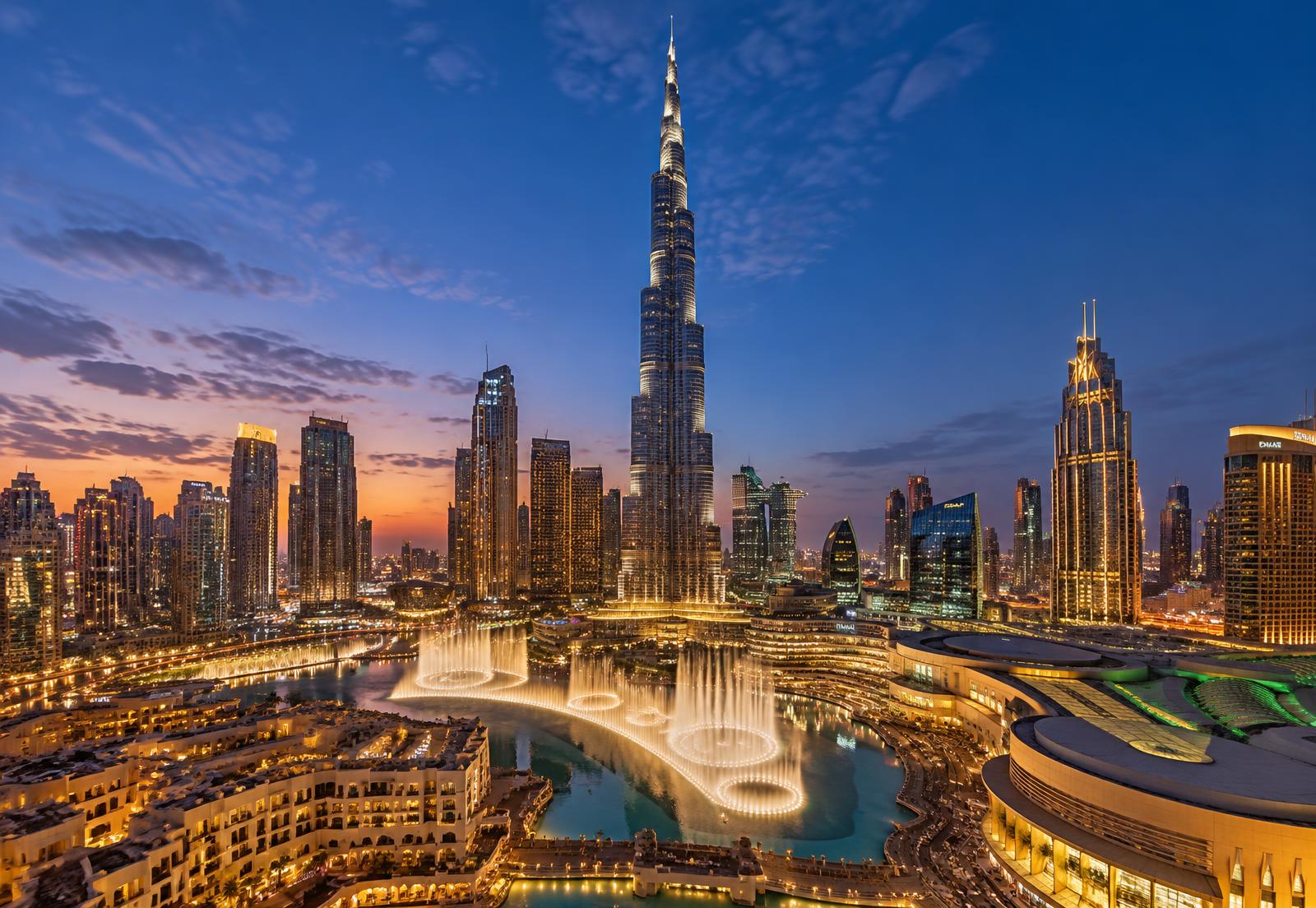 Burj Khalifa and the Dubai Fountain