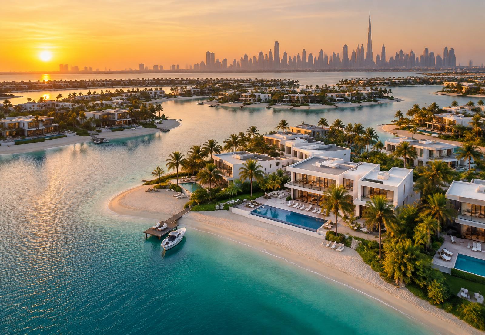 Tropical island villas on private lagoons